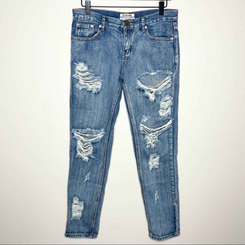 ONE TEASPOON awesome baggies distressed destroyed baggy boyfriend jeans size 25 - Picture 2 of 8